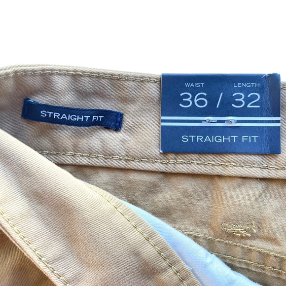 Nautica Tan Khaki Straight Fit Spinnaker Pant 100% Cotton in Size 36W x 32L NWT - Picture 10 of 13